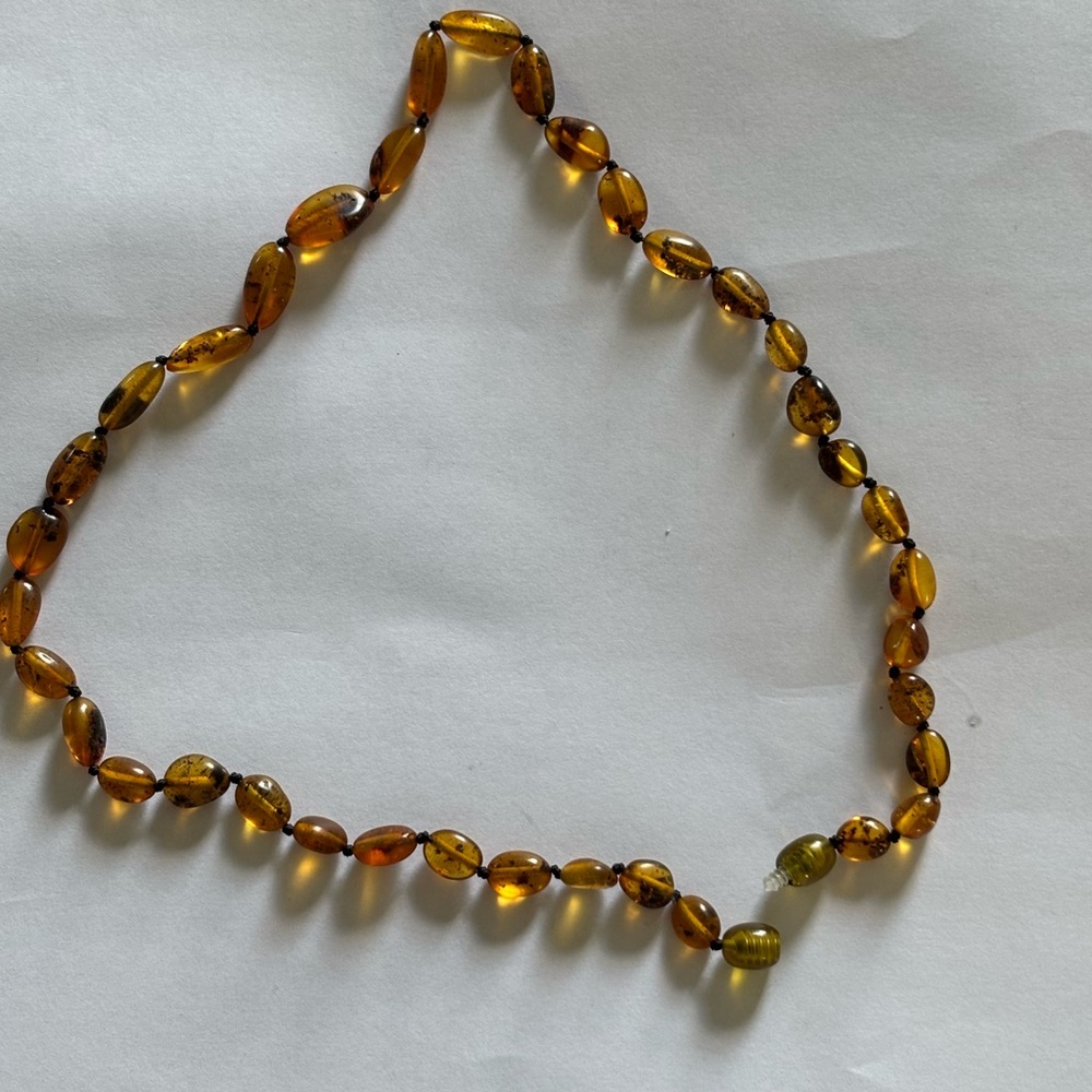 Amber teething beads 17 1/2” from Lithawania